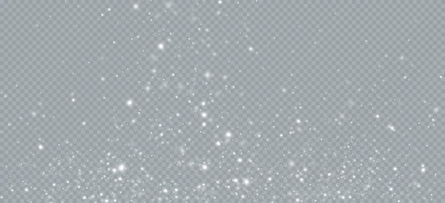 Вектор Реалистичный падающий снегрождественский фонизолированный на прозрачном фоне