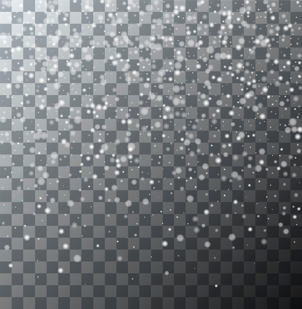 Vector realistic falling snowflakes