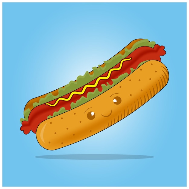 Vector realistic fast food hotdog design template