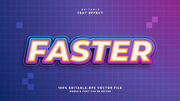 Realistic faster racing text effect