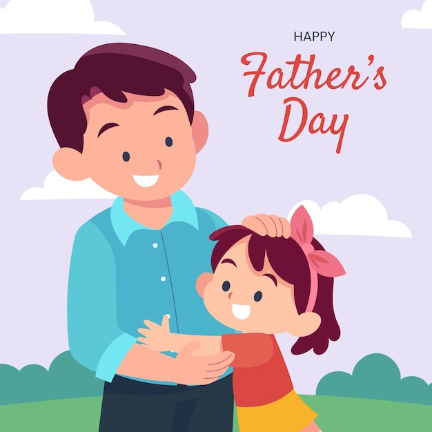 Vector realistic father's day illustration