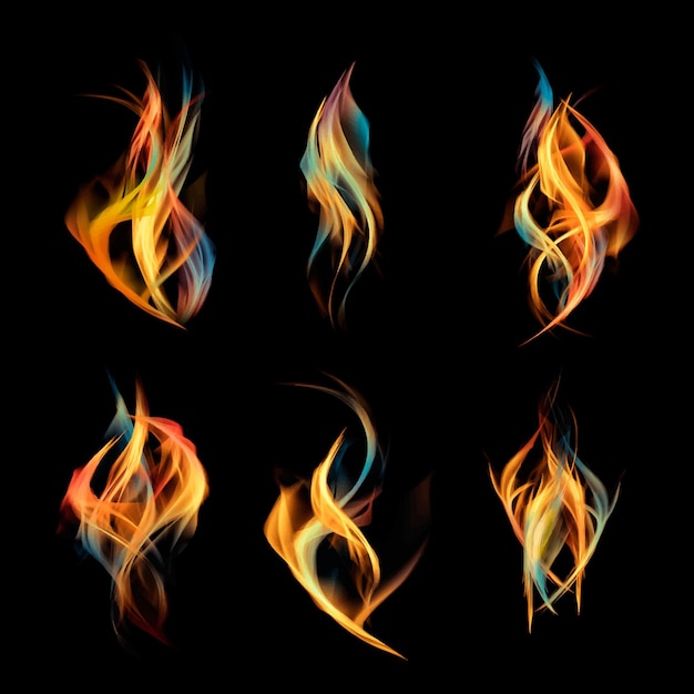 Realistic fire collection