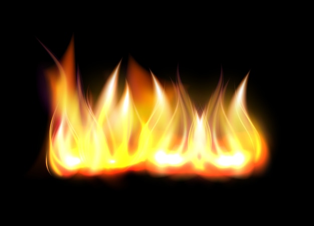 Realistic fire flame  element