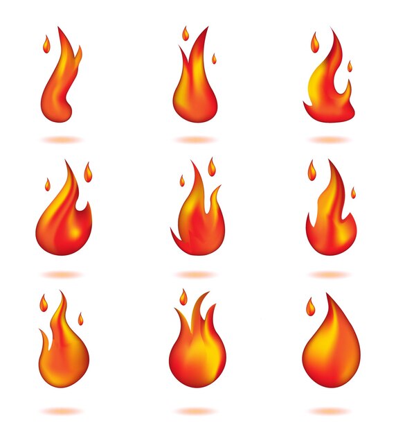 Vector Fire Icons vector illustration © morys (#8494704)