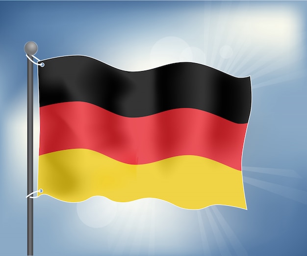 Vector realistic flag of germany