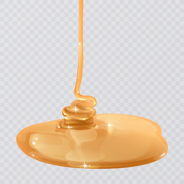 Vector realistic flowing honey texture