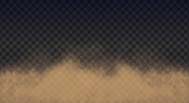 Вектор Реалистичная летающая векторная пыль или песок