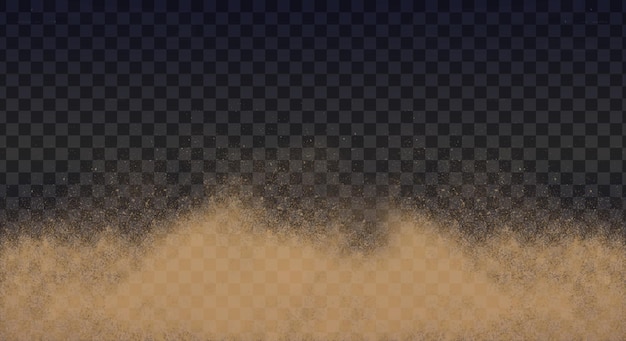 Realistic flying vector dust or sand