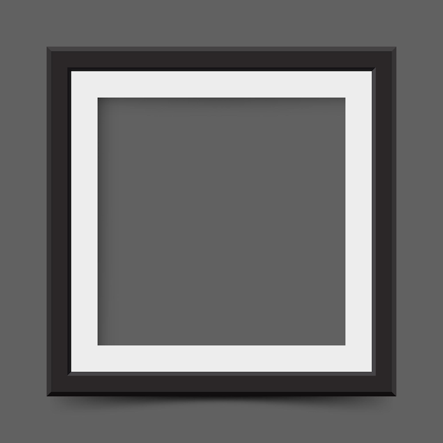 Realistic frame on a gray background. Design element for your presentations.Vector illustration