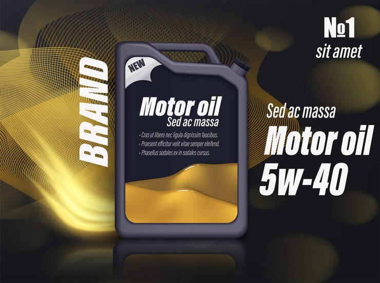 Vector realistic fuel advertising composition template