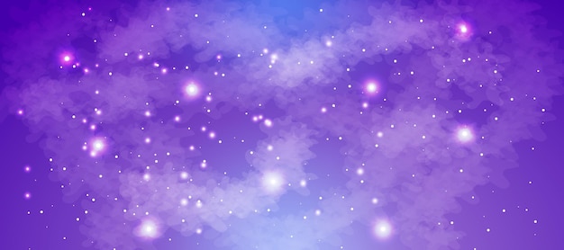 Realistic galaxy background with clouds and stars