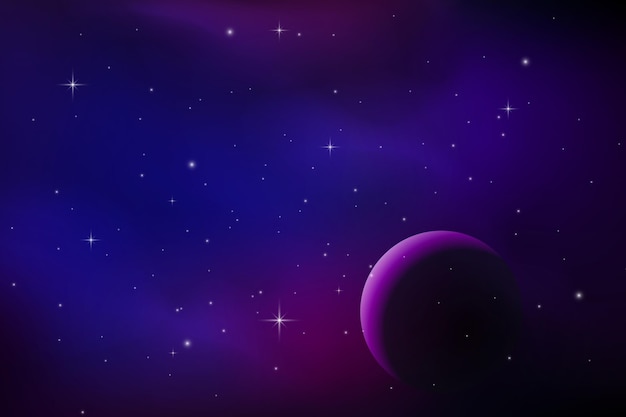 Vector realistic galaxy background