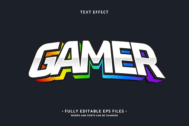 Realistic gamer text effect