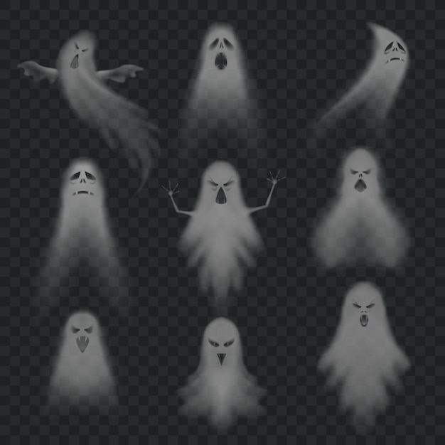 Vector realistic ghost set