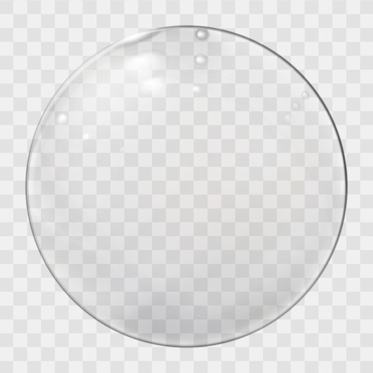 Vector realistic glass sphere transparent ball realistic bubble vector