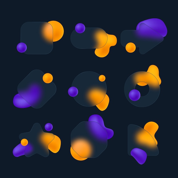 사실적인 glassmorphism 요소