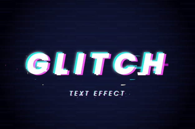 Effetto testo glitch realistico