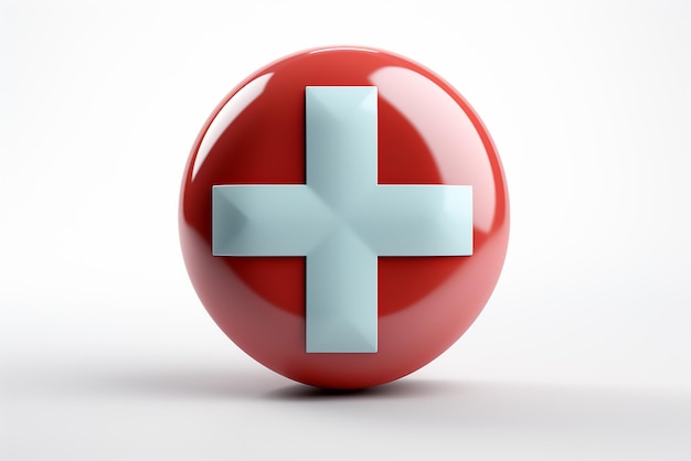 Вектор Реалистичный блестящий пластиковый шар или сфера с флагом швейцарии