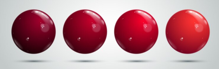 Vector realistic glossy spheres of blue red and light colors vector set, collection shiny balls, design elements.