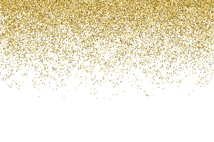 Vector realistic gold glitter particles effect