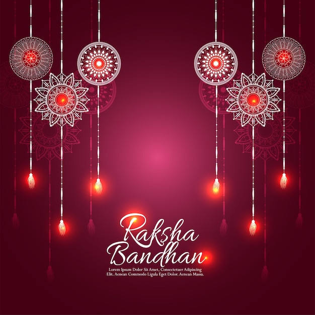 Realistic gold rakhi for indian festival happy raksha bandhan