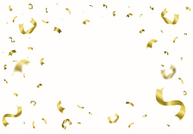 Realistic golden confetti background