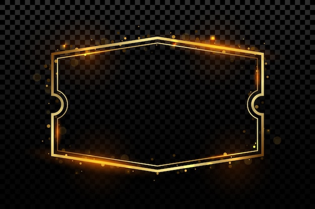 Vector realistic golden frame design