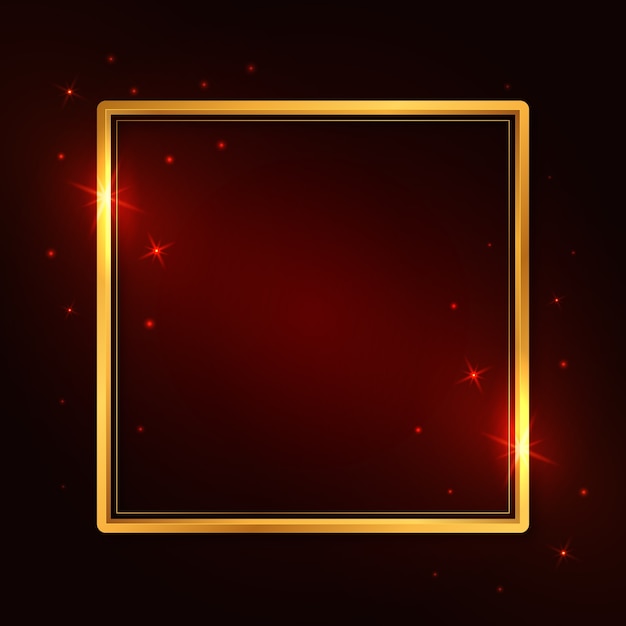 Vector realistic golden frame design