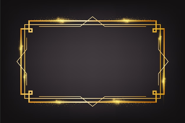 Realistic golden frame design