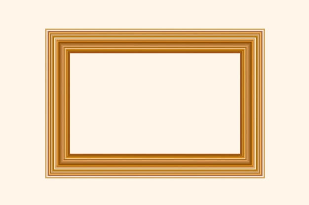 Realistic golden frame design