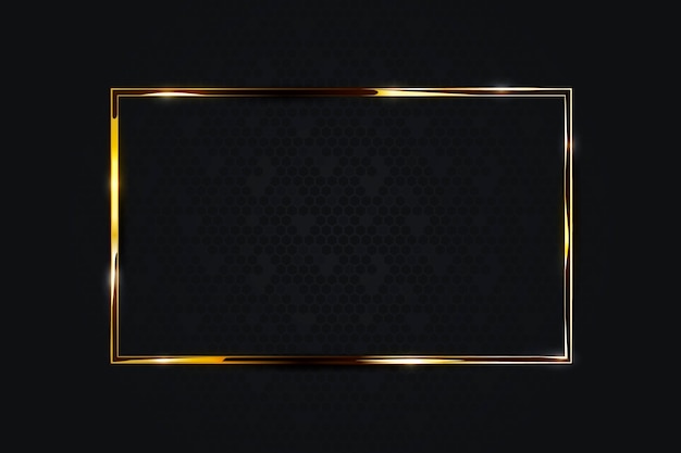 Vector realistic golden frame template