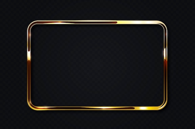 Vector realistic golden frame template