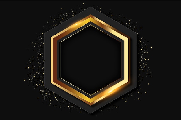 Vector realistic golden frame template