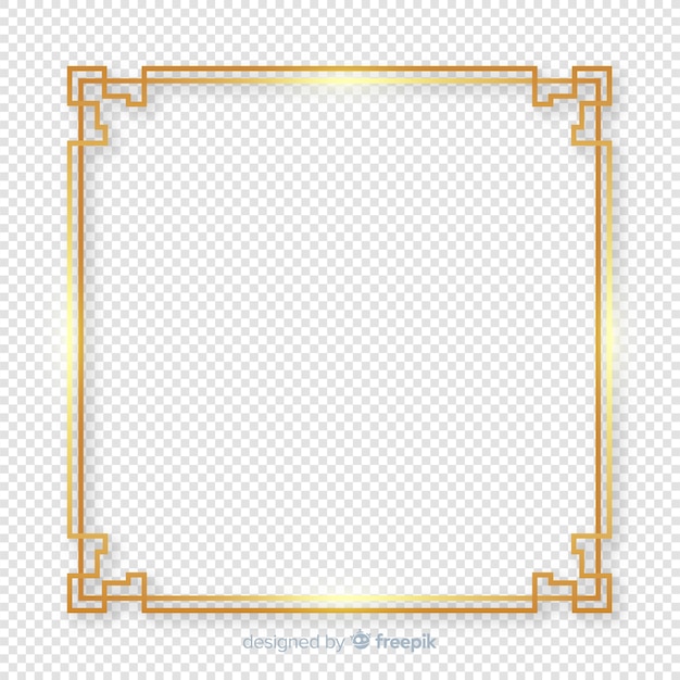 Realistic golden frame