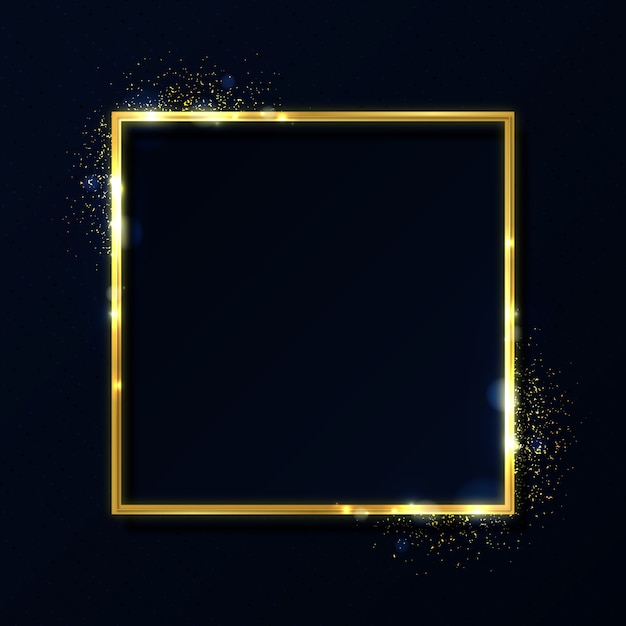 Realistic golden frame