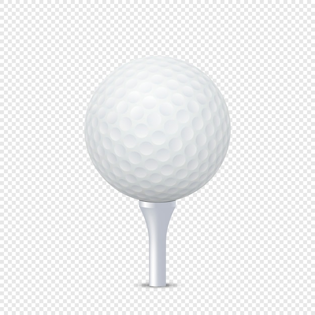 Vector realistic golf ball closeup isolated