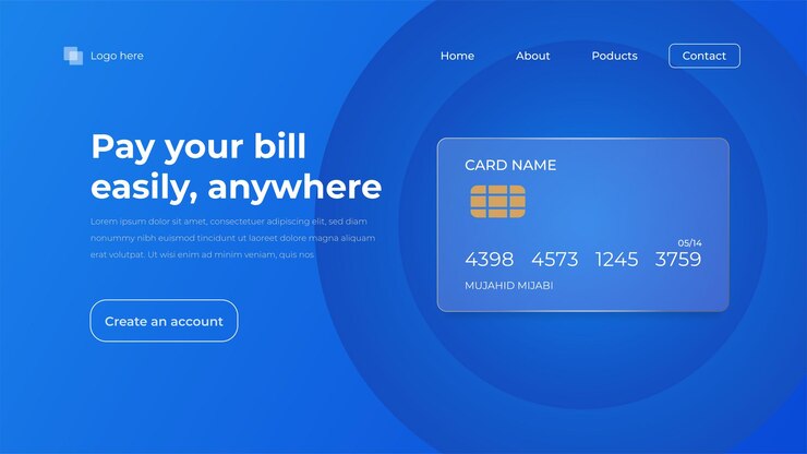 Вектор реалистичный градиентный эффект стекломорфизма фон шаблона целевой страницы