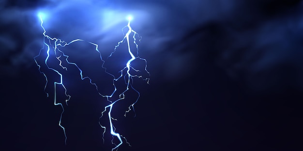 リアルなグラディエントの雷の構成の背景