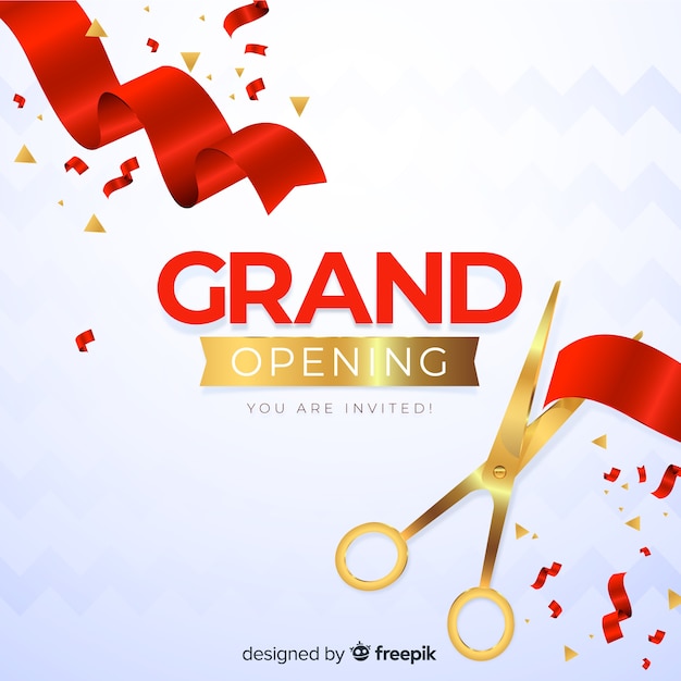 Vector realistic grand opening decorative background