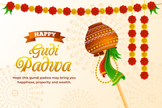 Vector realistic gudi padwa concept