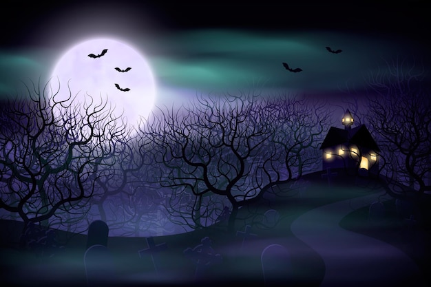 Vector realistic halloween background