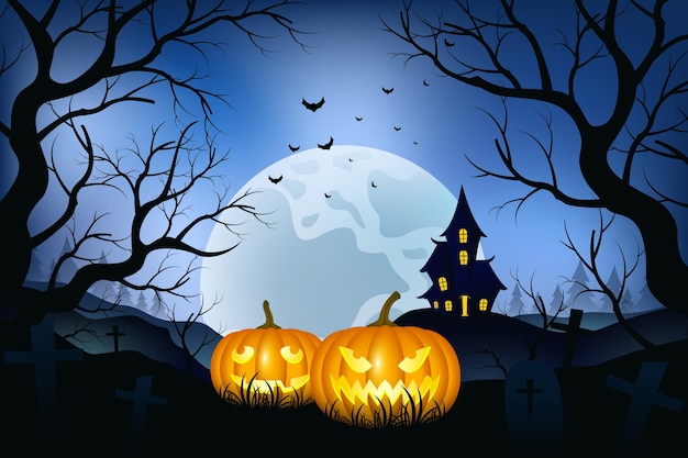 Vector realistic halloween background