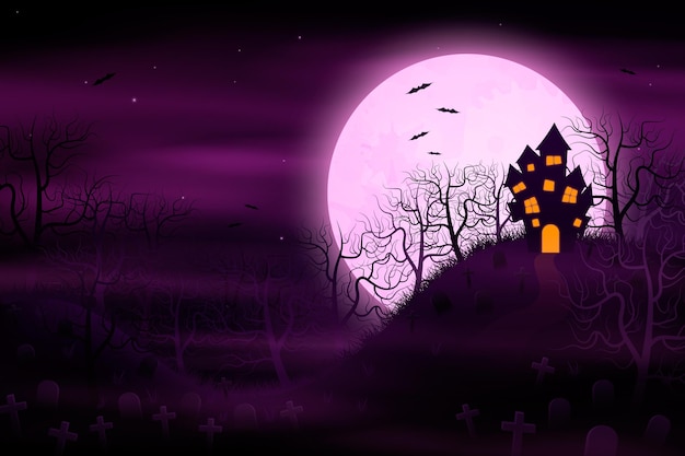 Realistic halloween background