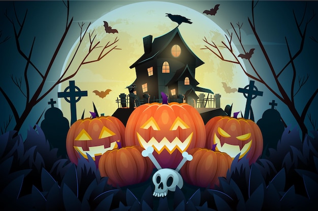 Vector realistic halloween background