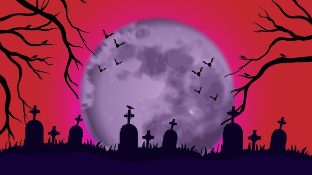 Halloween vampire in the night cemetery Stock Vector by ©stekloduv 85212316