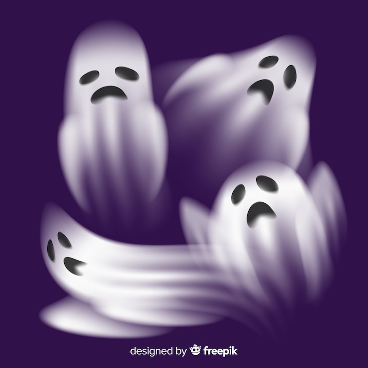Vector realistic halloween ghost collection