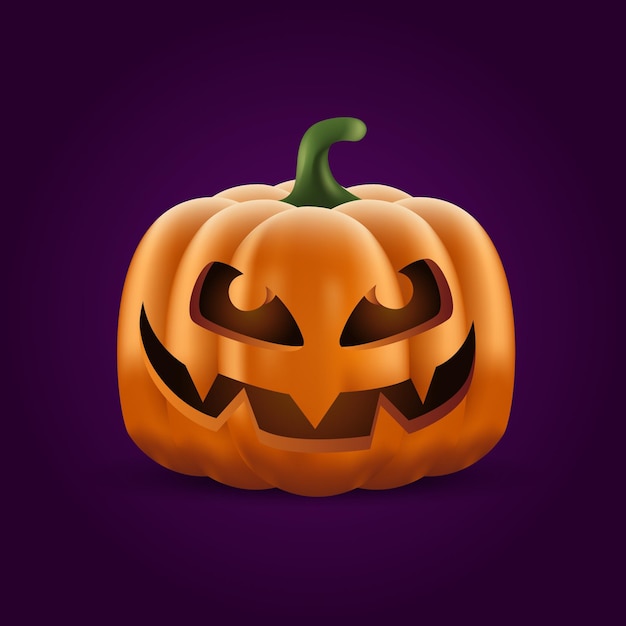 Vector realistic halloween pumpkin illustration