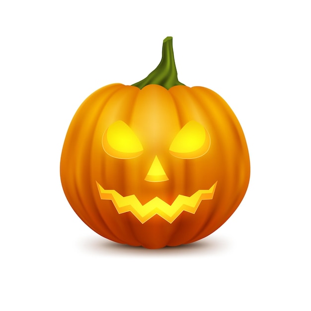 Vector realistic halloween pumpkin