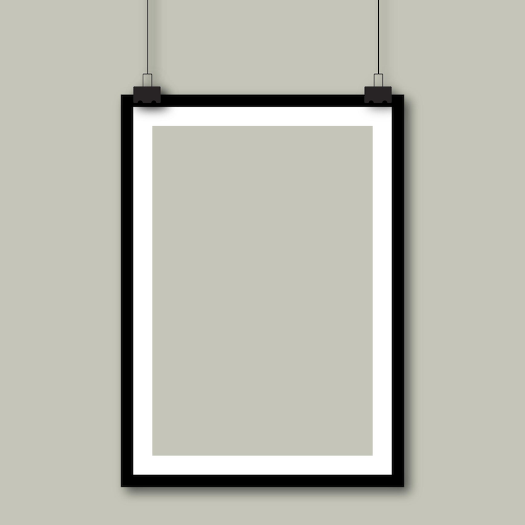Realistic hanging photo frames