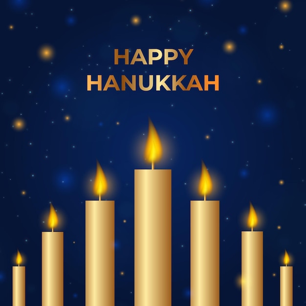 Vettore illustrazione realistica di hanukkah